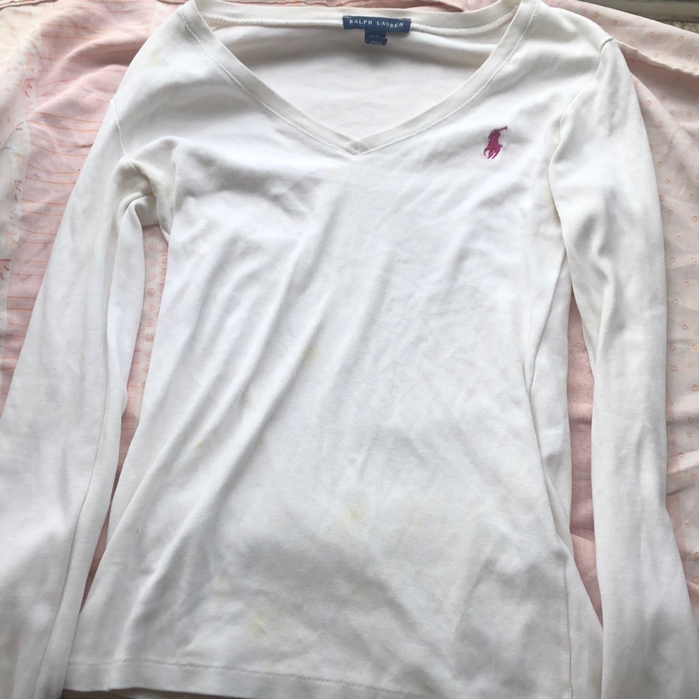 Polo v neck long sleeve